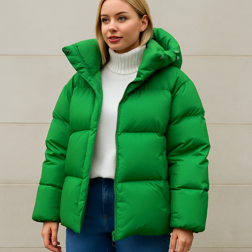 Aminta gewatteerde jas: warme en stijlvolle jas met een losse pasvorm, gezellige capuchon en uitstekende isolatie voor koude dagen. Perfect voor casual uitjes en winterse avonturen. Verkrijgbaar in Wijnrood, Zwart, Groen en Bruin, in maten S t/m L. Combineer comfort en trendy flair met de Aminta jas. Bestel nu en blijf warm en chic tijdens de koelere maanden!