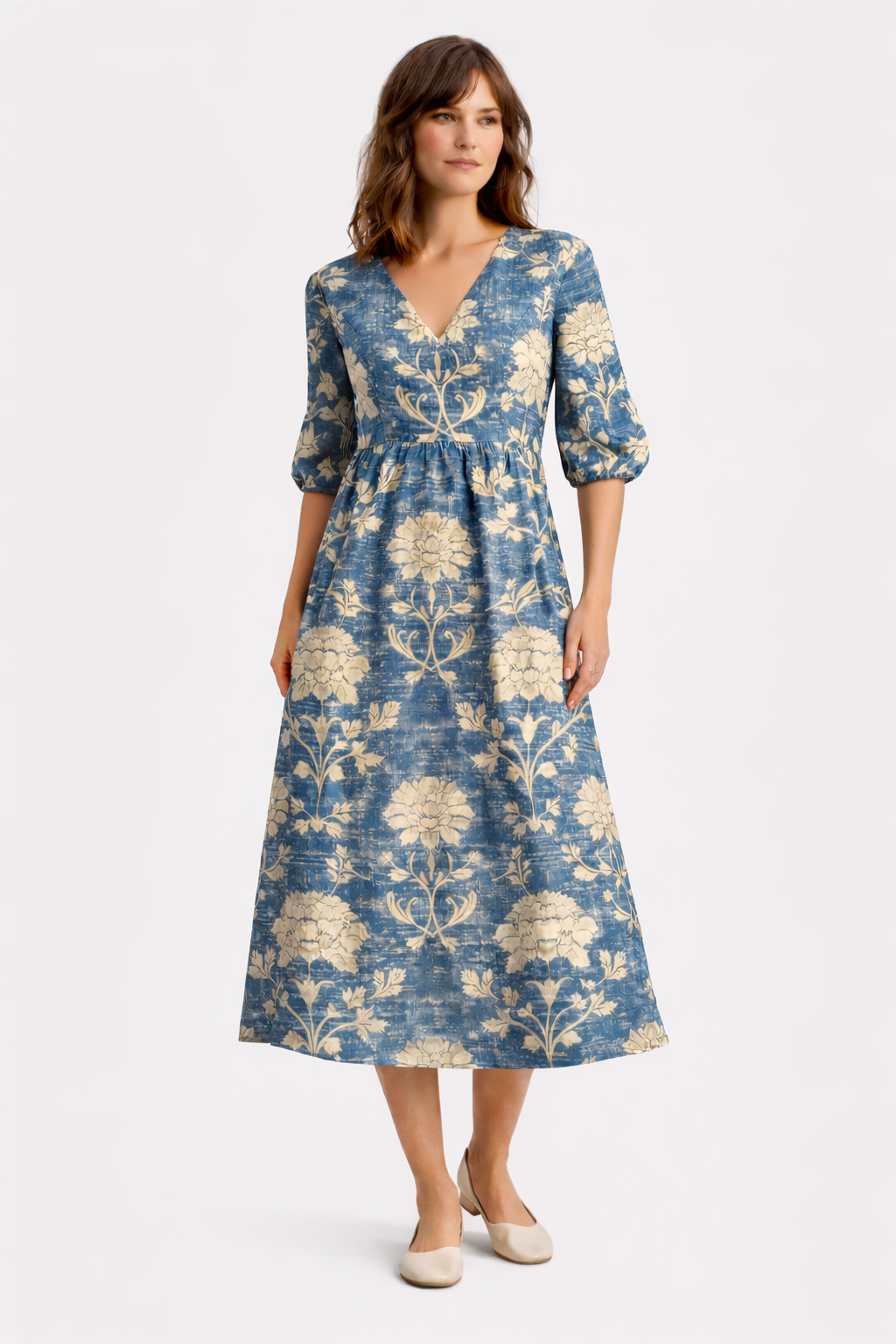 Conny Printed Breathable Flattering Midi Dress