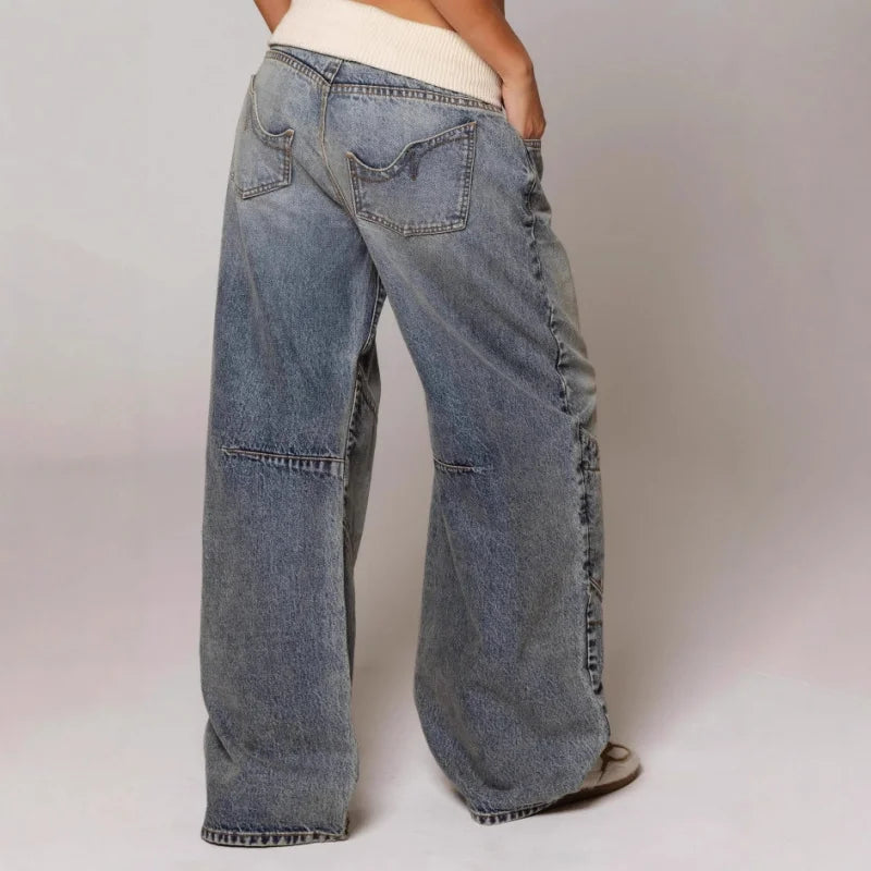 Selma | Baggy jeans met tailleband
