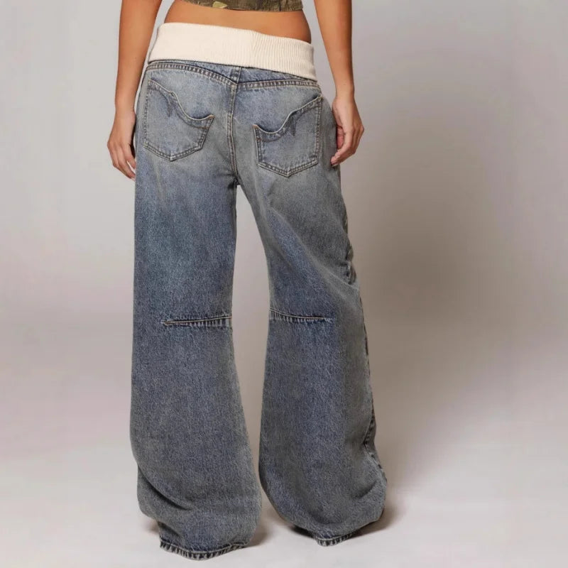 Selma | Baggy jeans met tailleband