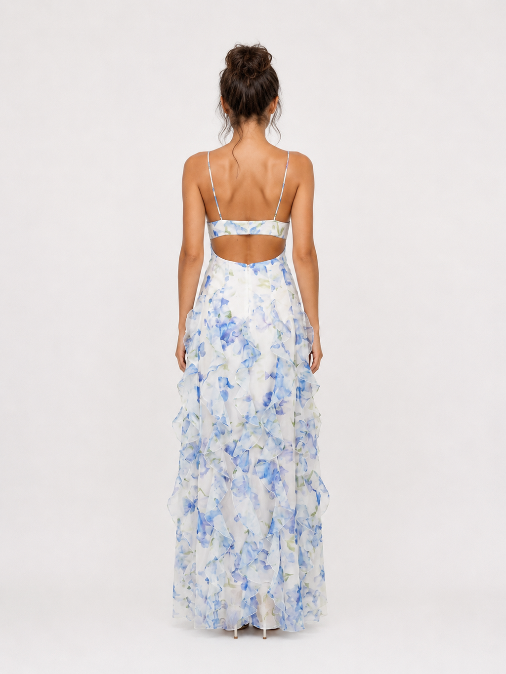 Aviva Floral Ruffle Maxi Dress