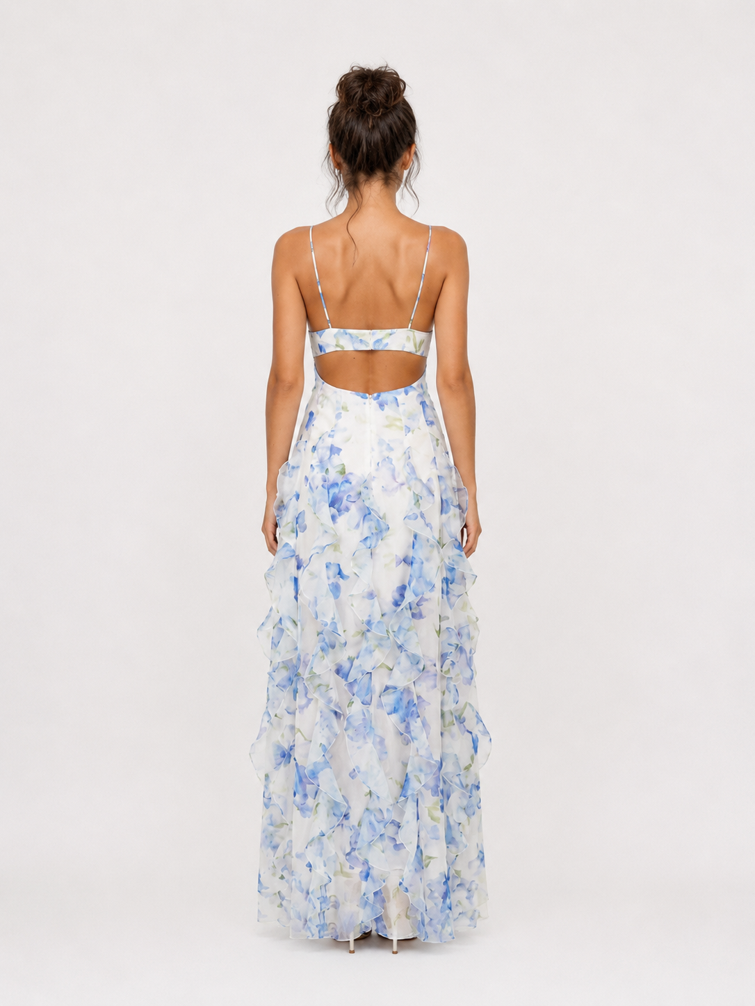 Aviva Floral Ruffle Maxi Dress
