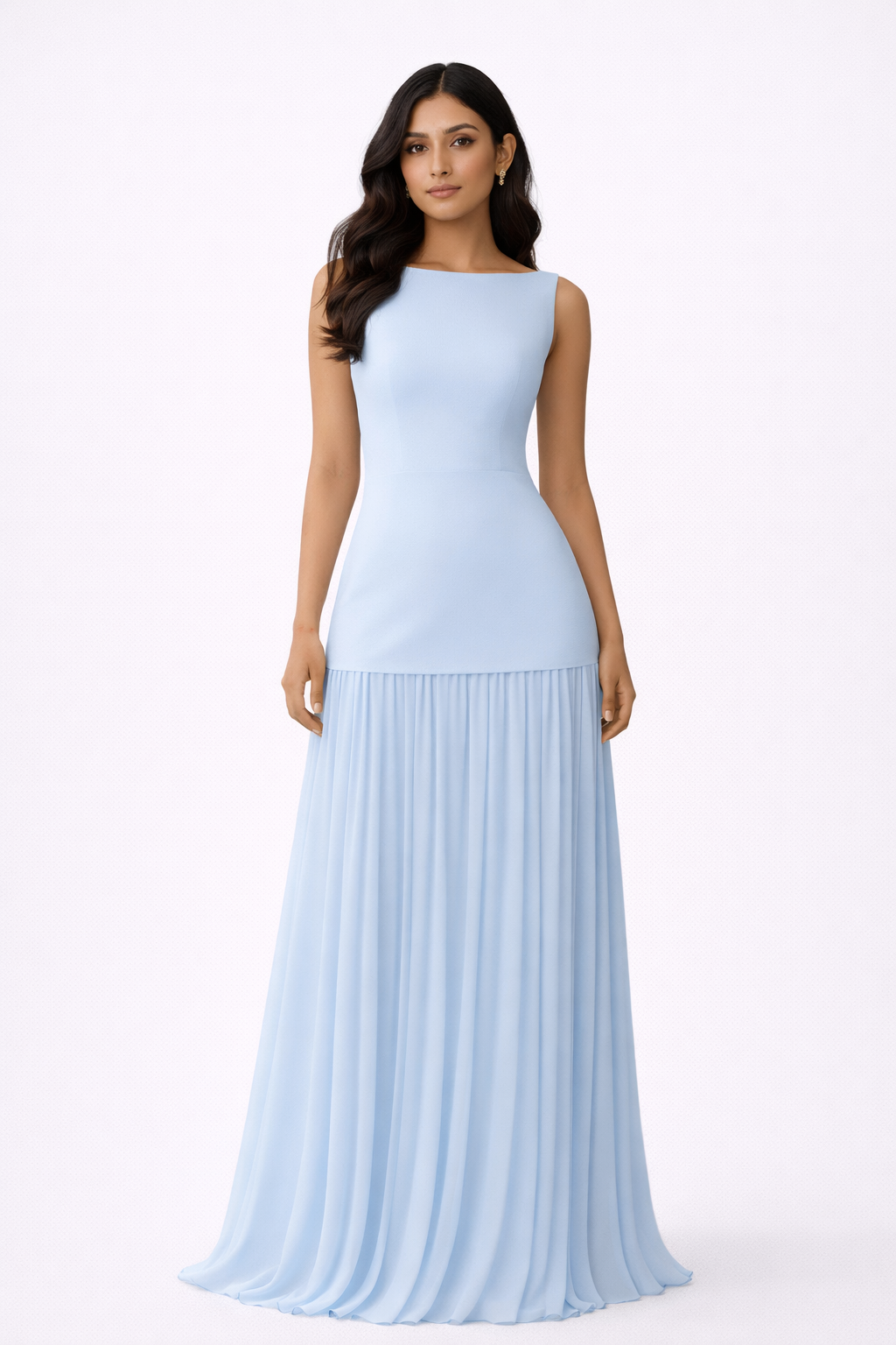 Bronwyn Womens Pleated Wedding Guest Maxi Dress