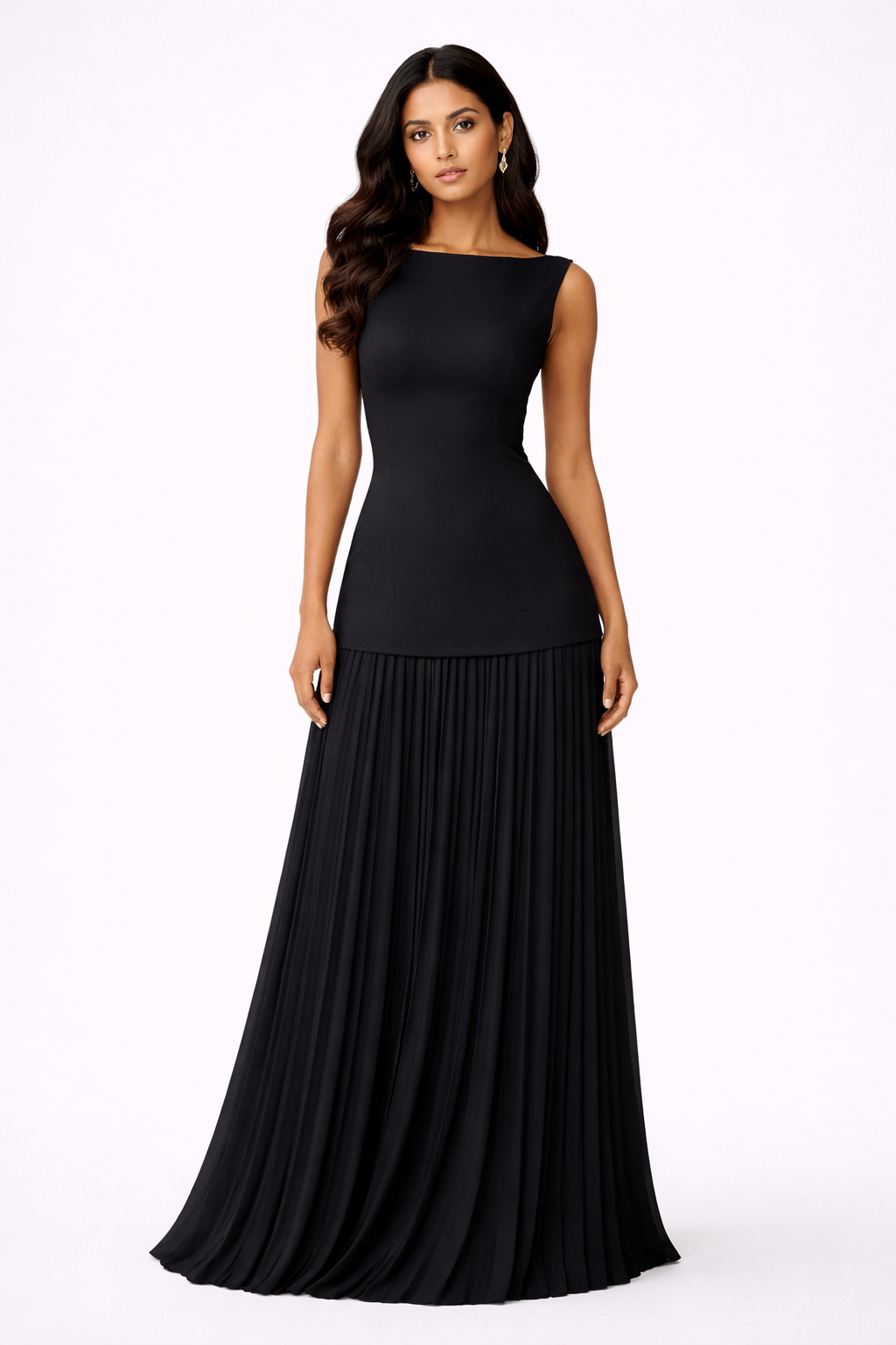 Bronwyn Womens Pleated Wedding Guest Maxi Dress