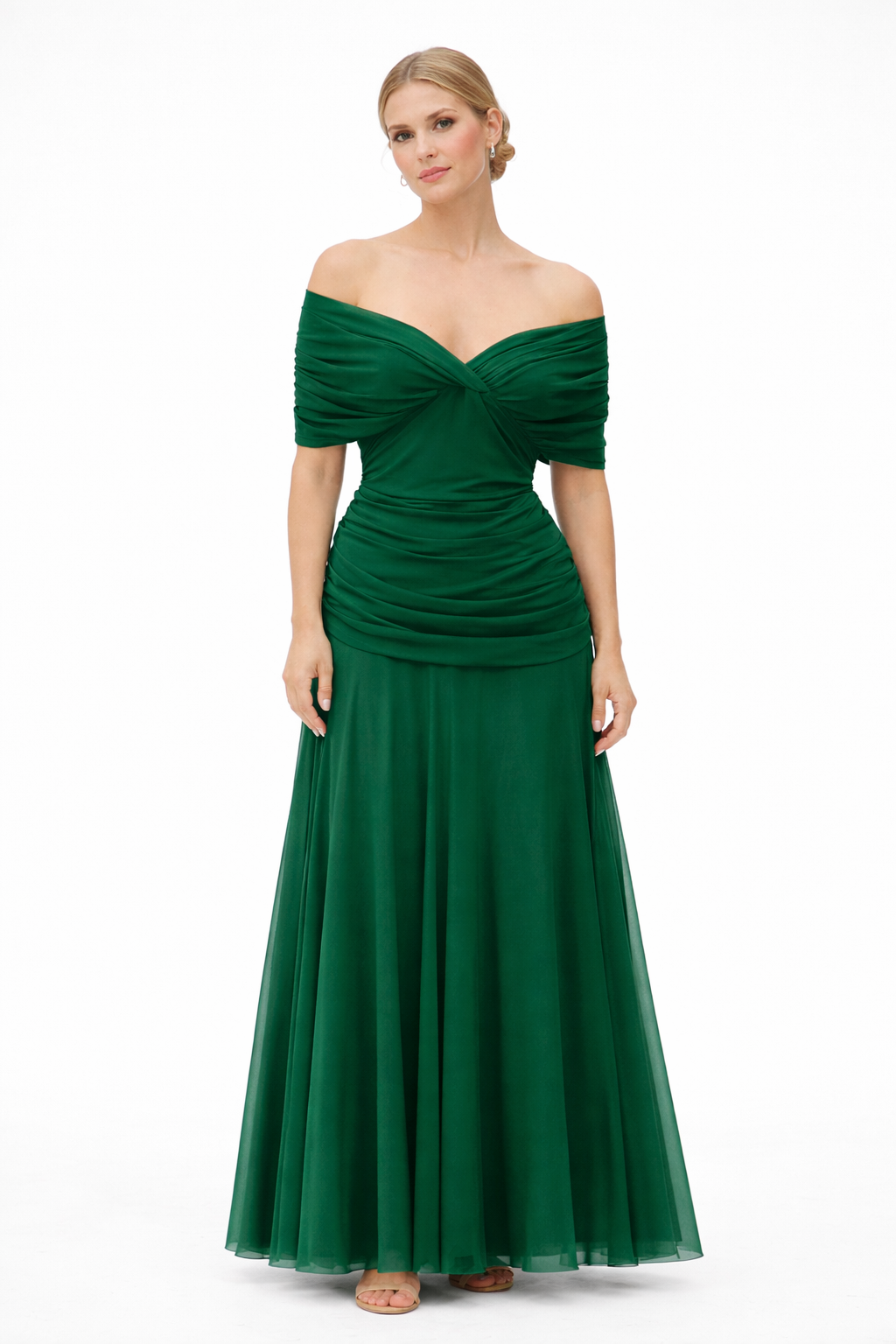 Cecilia Off Shoulder Wedding Guest Maxi Dress