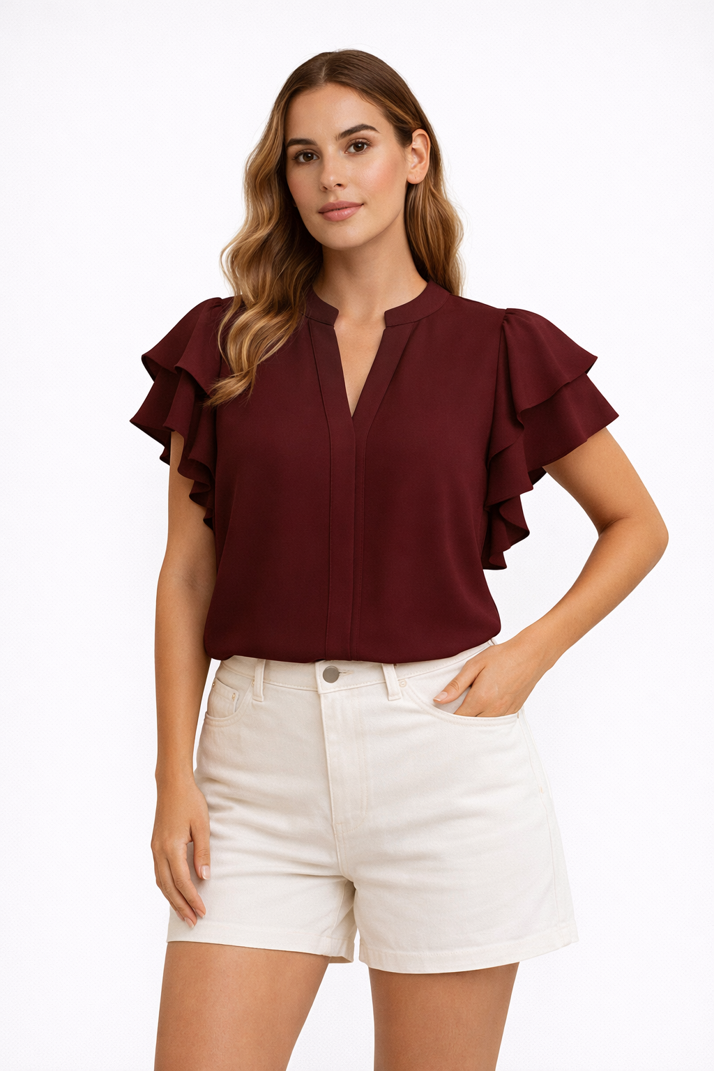 Gina Womens Sleeveless Blouse