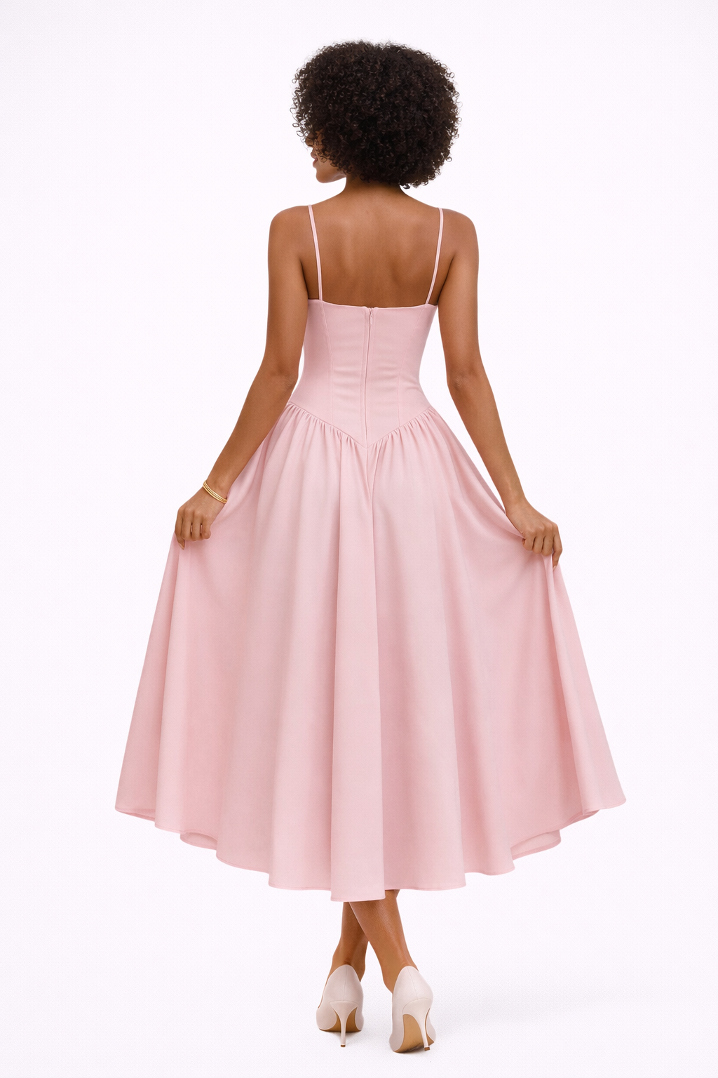 Helen Womens Corset Midi Dress