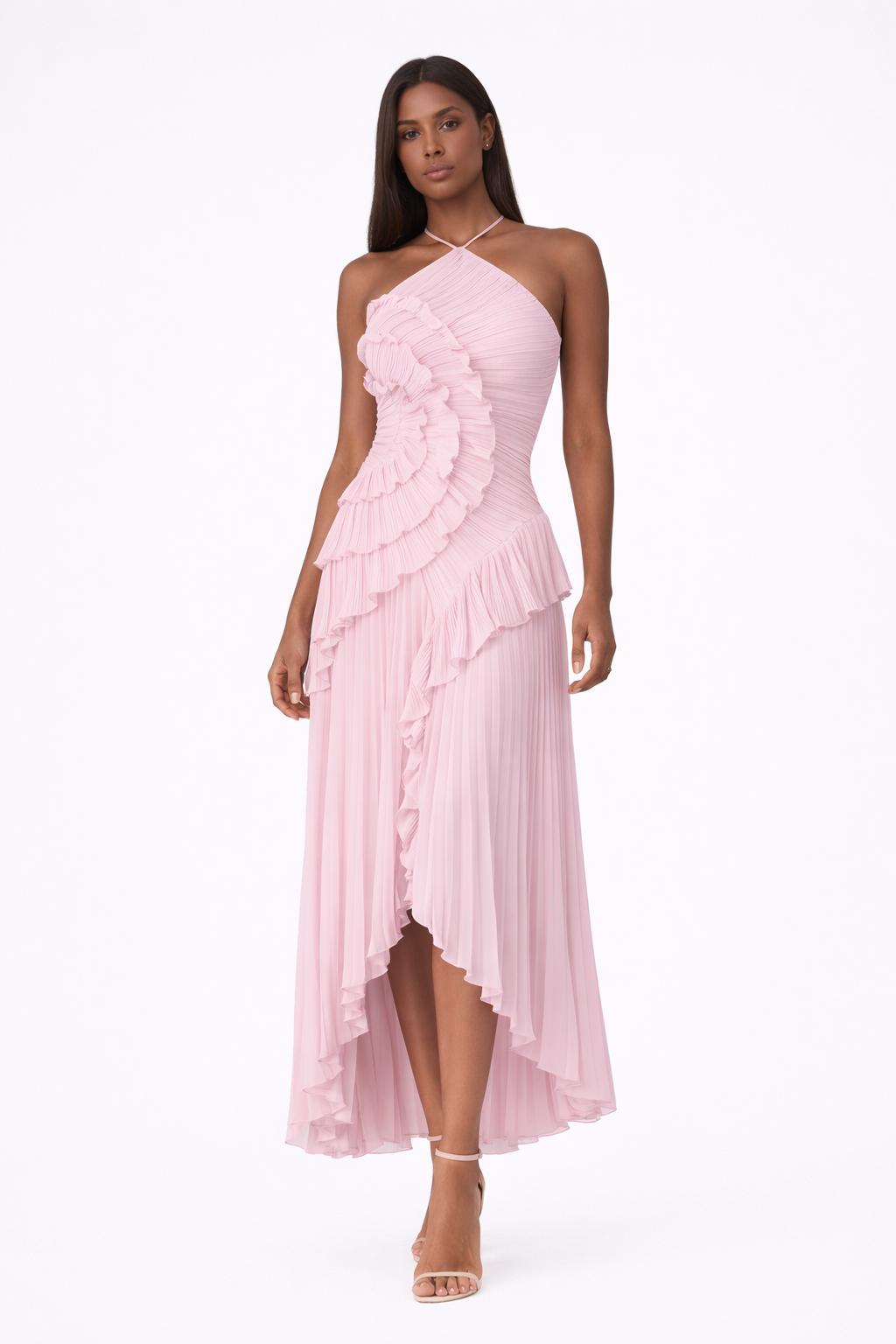 Jayne Womens Ruffle Maxi Dress