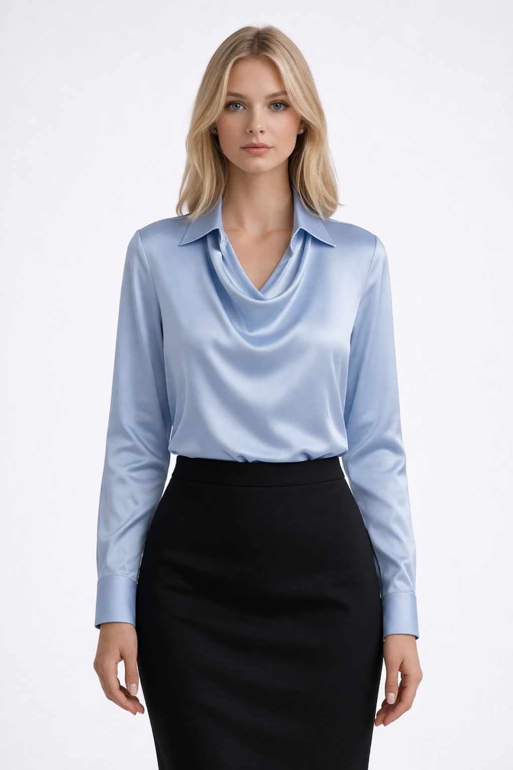 Katie Womens Satin Blouse