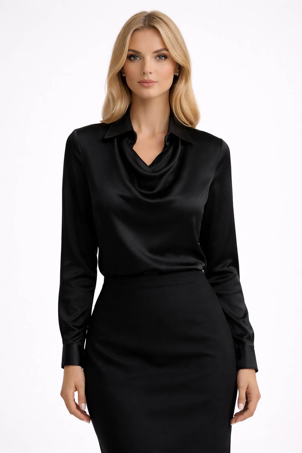Katie Womens Satin Blouse