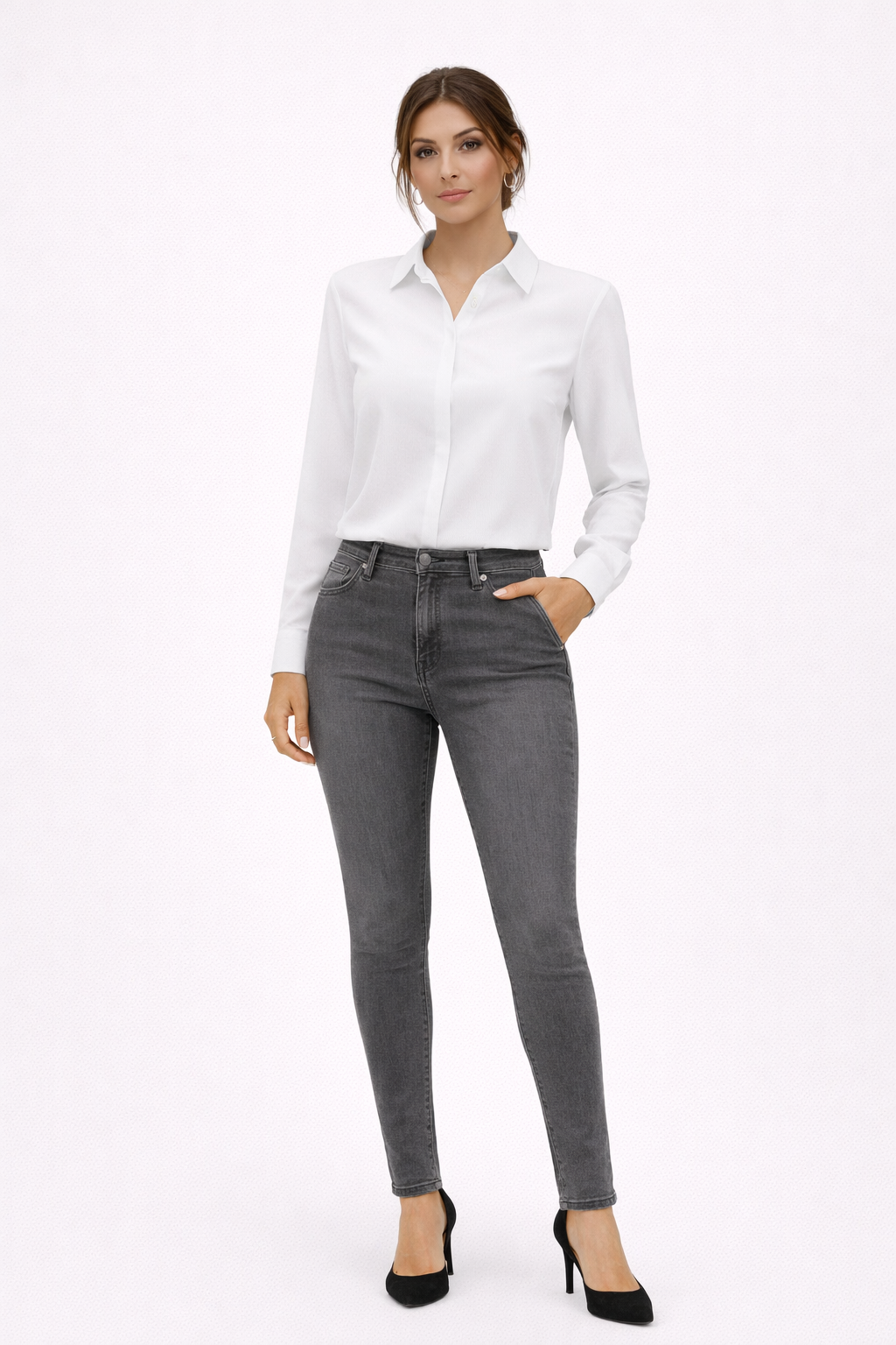 Maria Flattering Collared Blouse