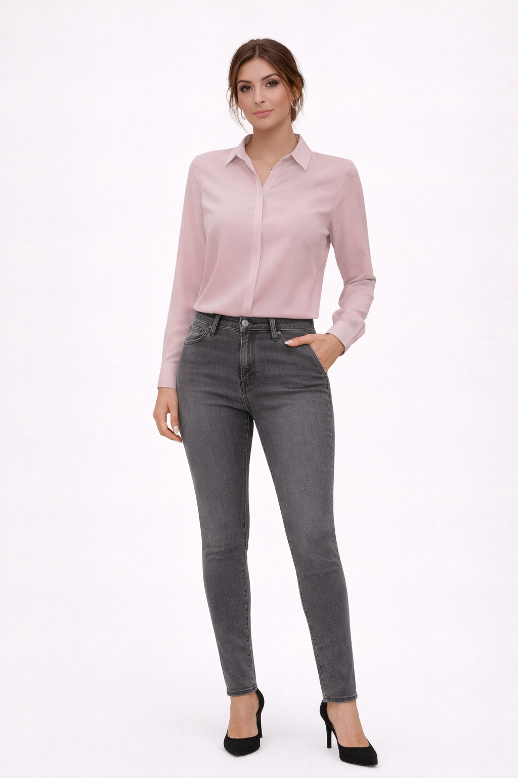 Maria Flattering Collared Blouse