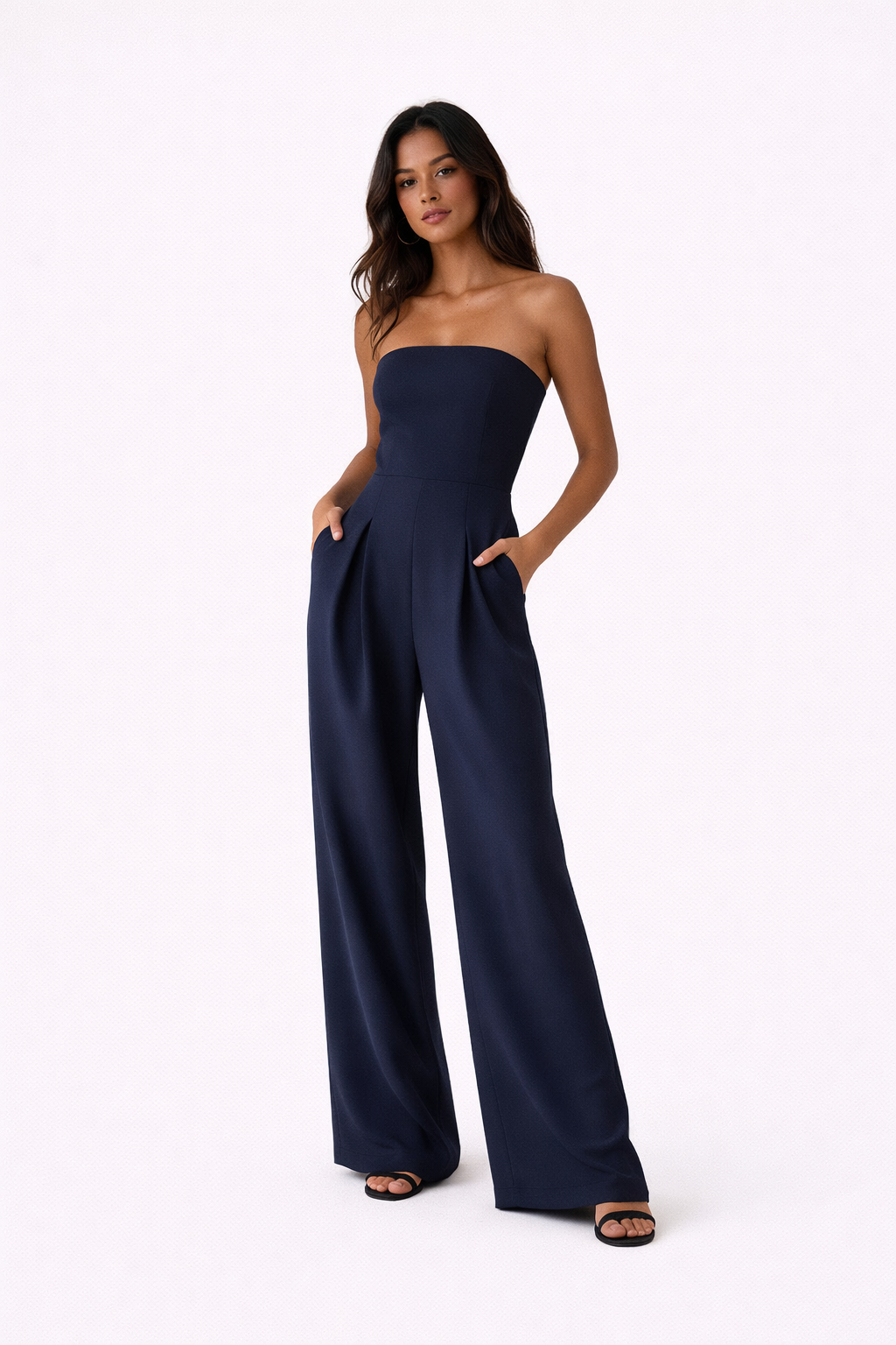 Maya Womens Strapless Jumpsuit