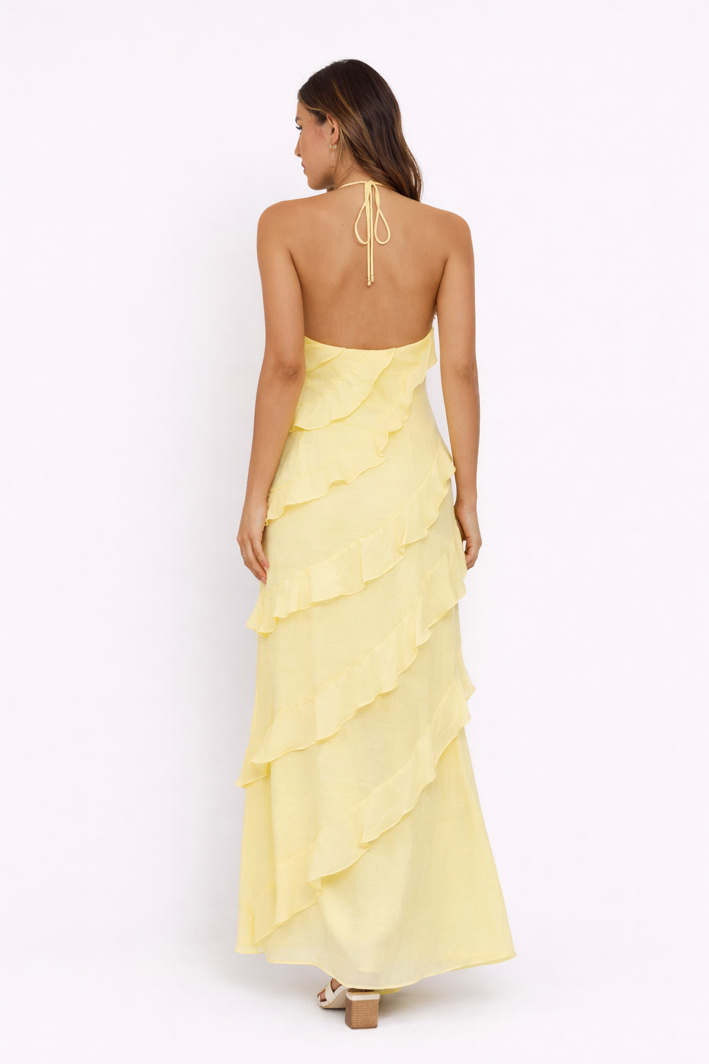 Noma Womens Ruffle Maxi Dress