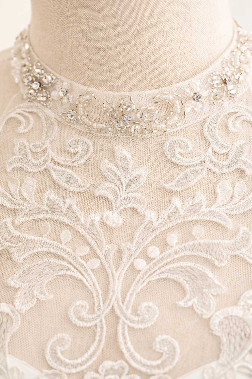 Penelope Lace A-Line Sleeveless Floor-Length Wedding Dress